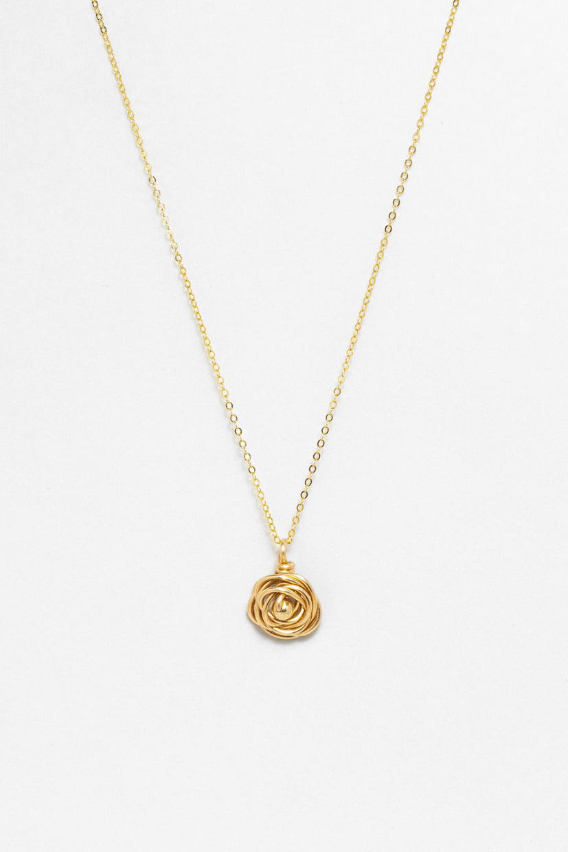Medium Rosa Pendant - Gold