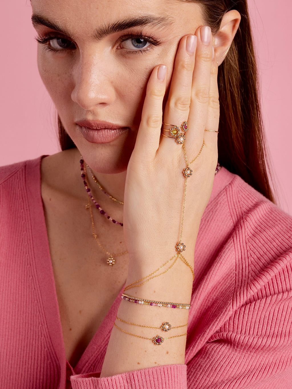 Daisy Ring - Ruby