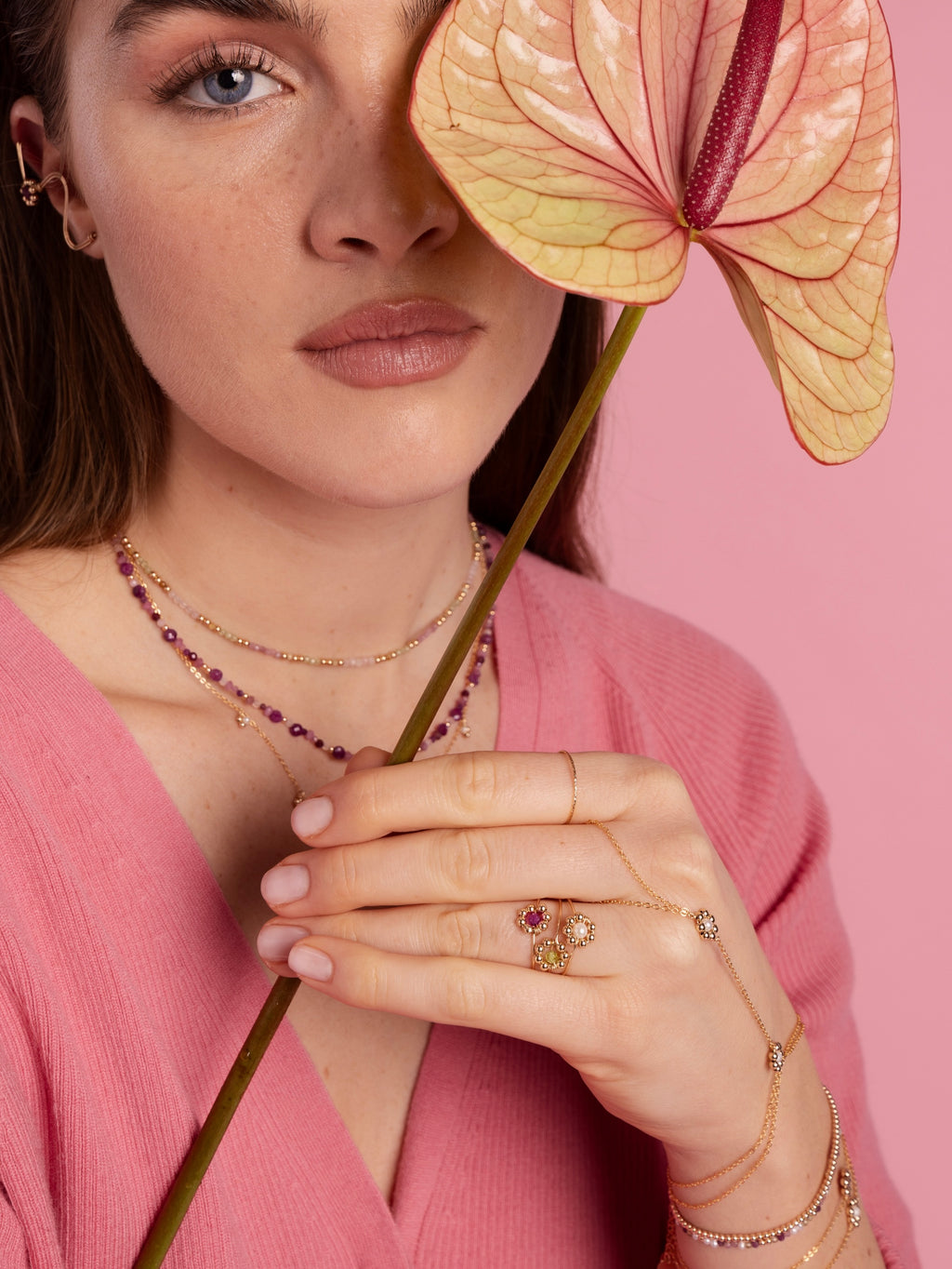 Daisy Ring - Ruby