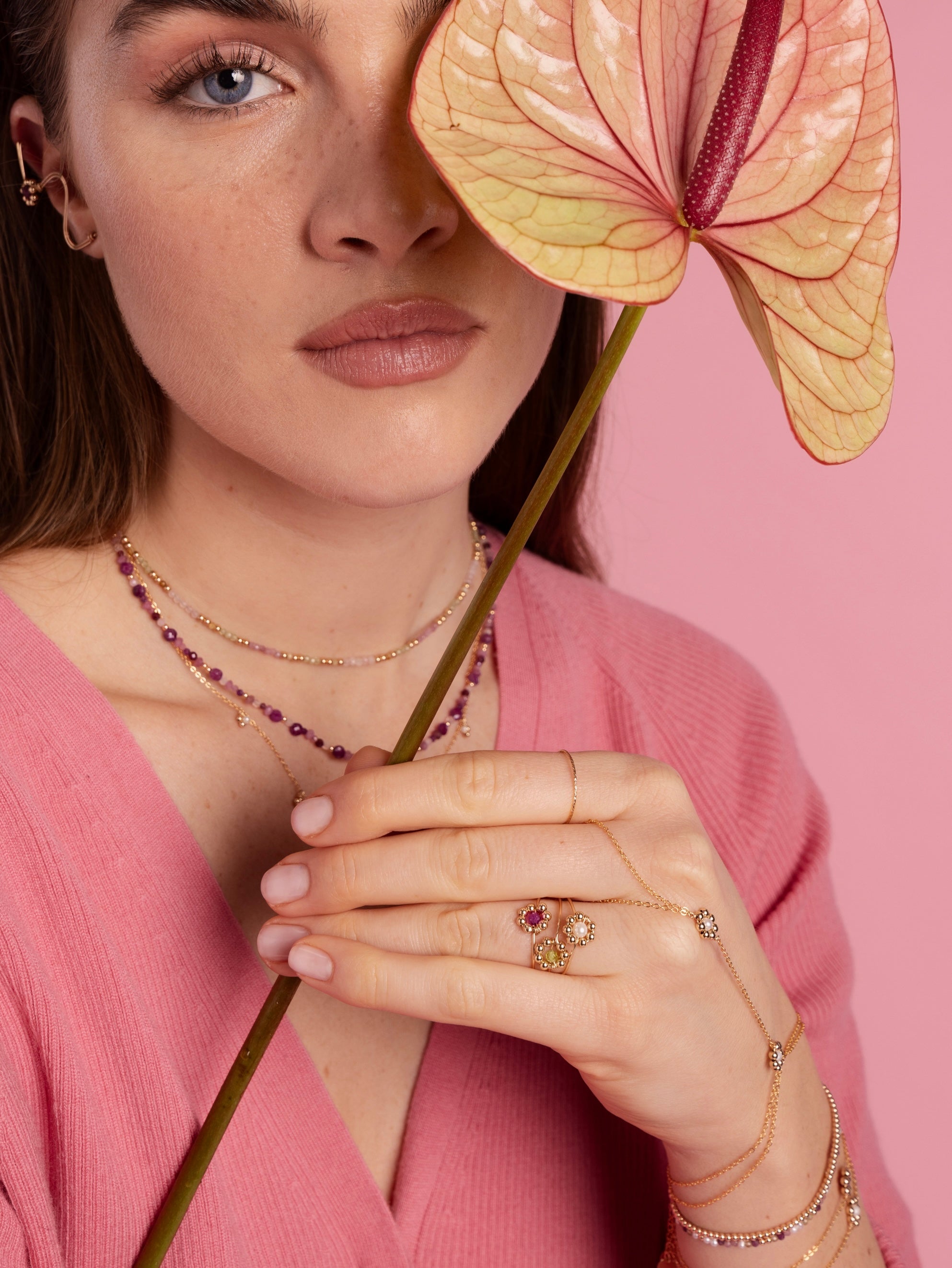 Daisy Ring - Ruby