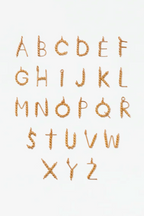 Lettre tissée - Or