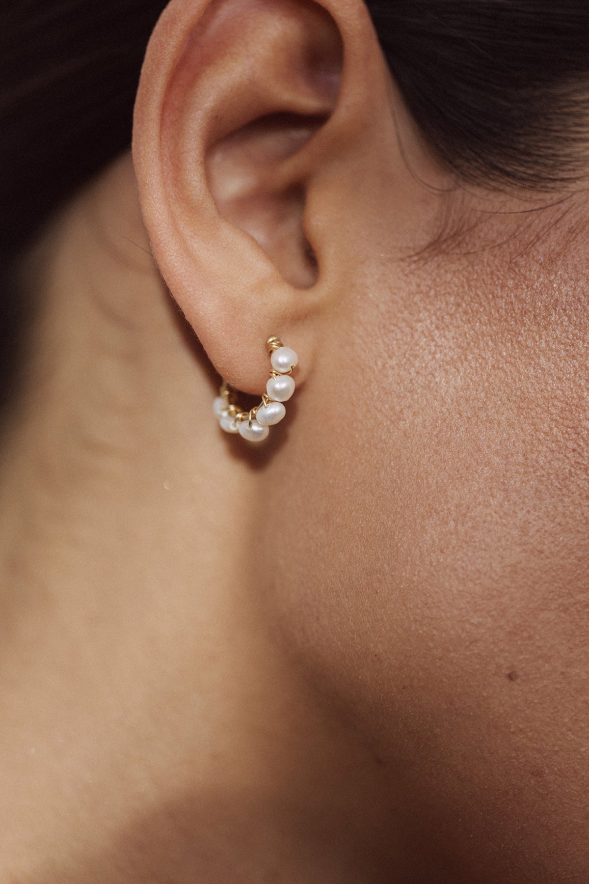 Créoles Bouton - Cultured pearls