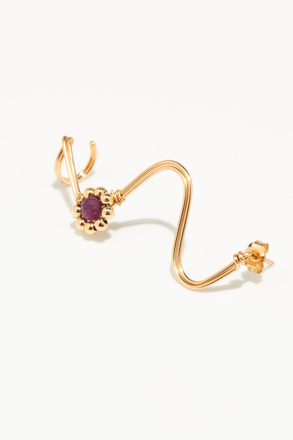 Bijou d'oreille Daisy - Rubis