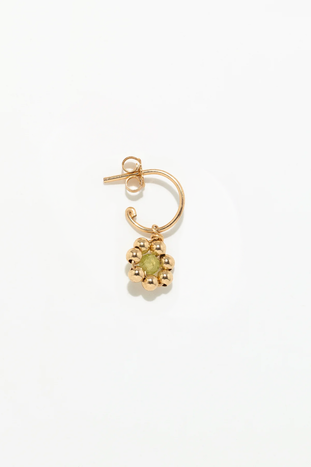 Daisy Creole Earrings - Peridot