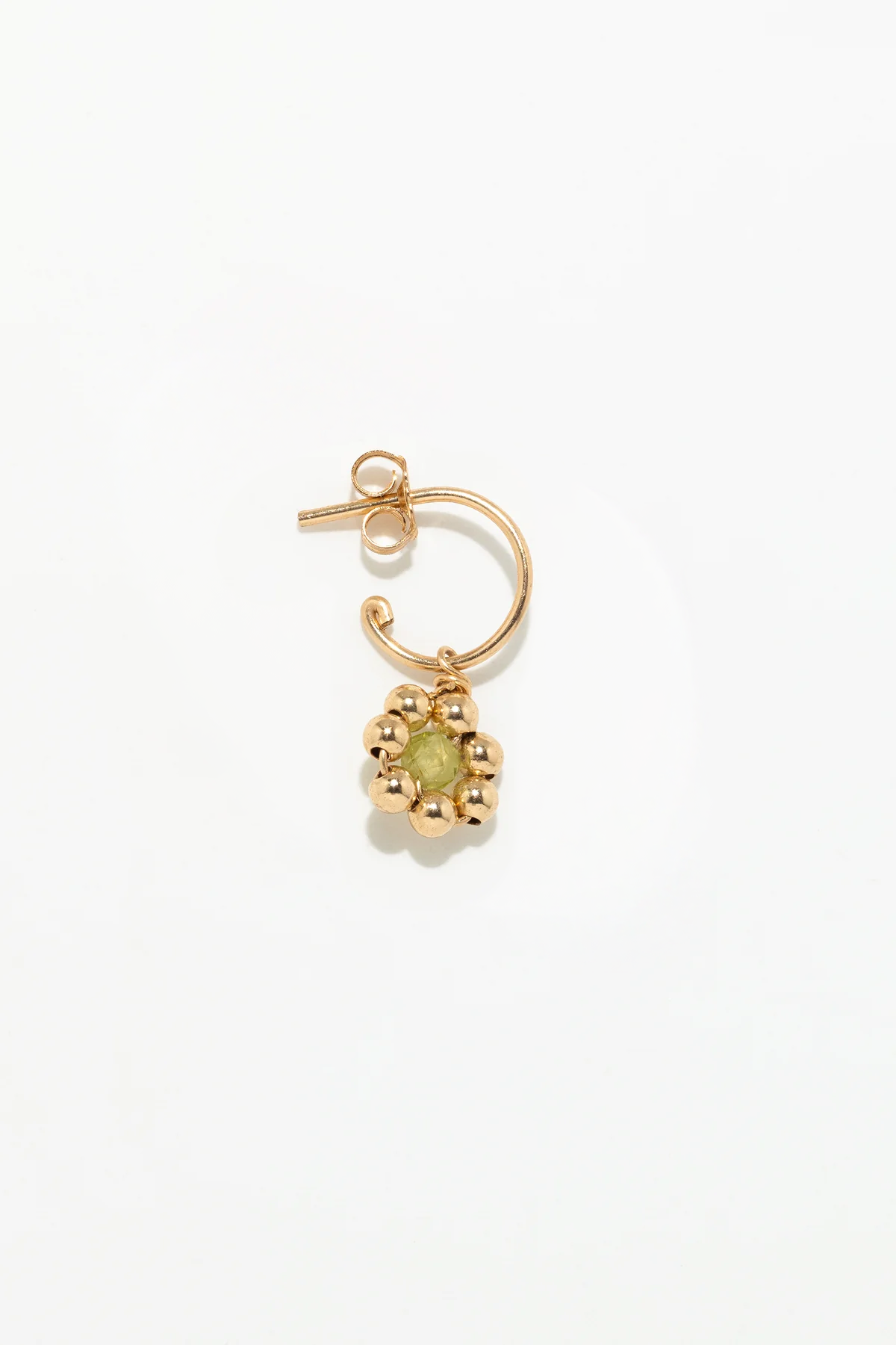 Daisy Creole Earrings - Peridot