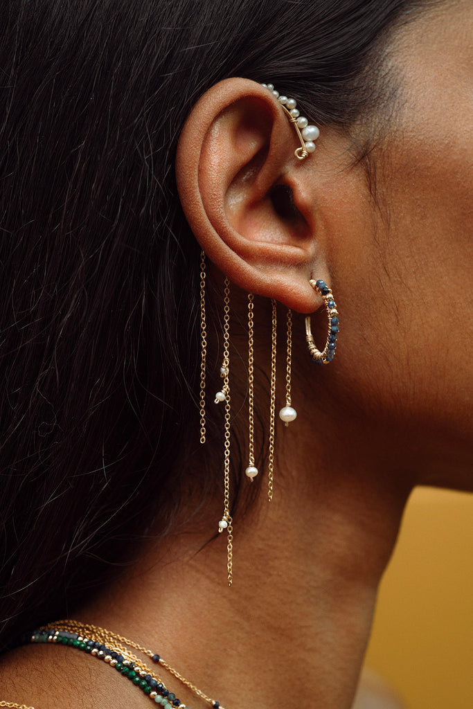 Bijou d'oreille Faraya - Perles de culture