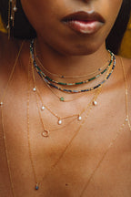 Collier-Bracelet double Queen - Azur