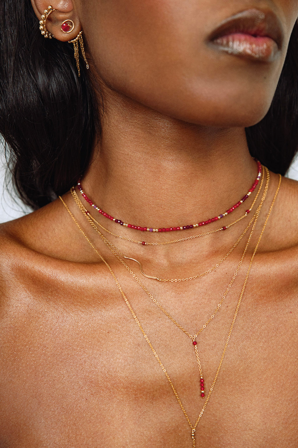 Double Queen Necklace-Bracelet - Flame