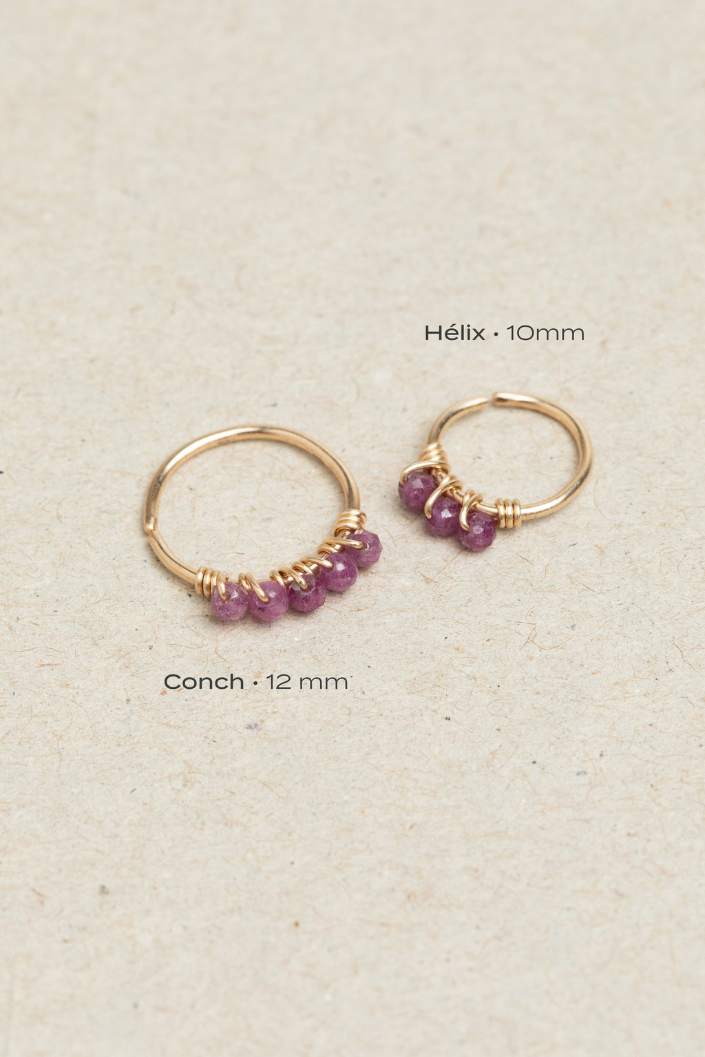 Piercing Diana - Rubis - Or 750‰