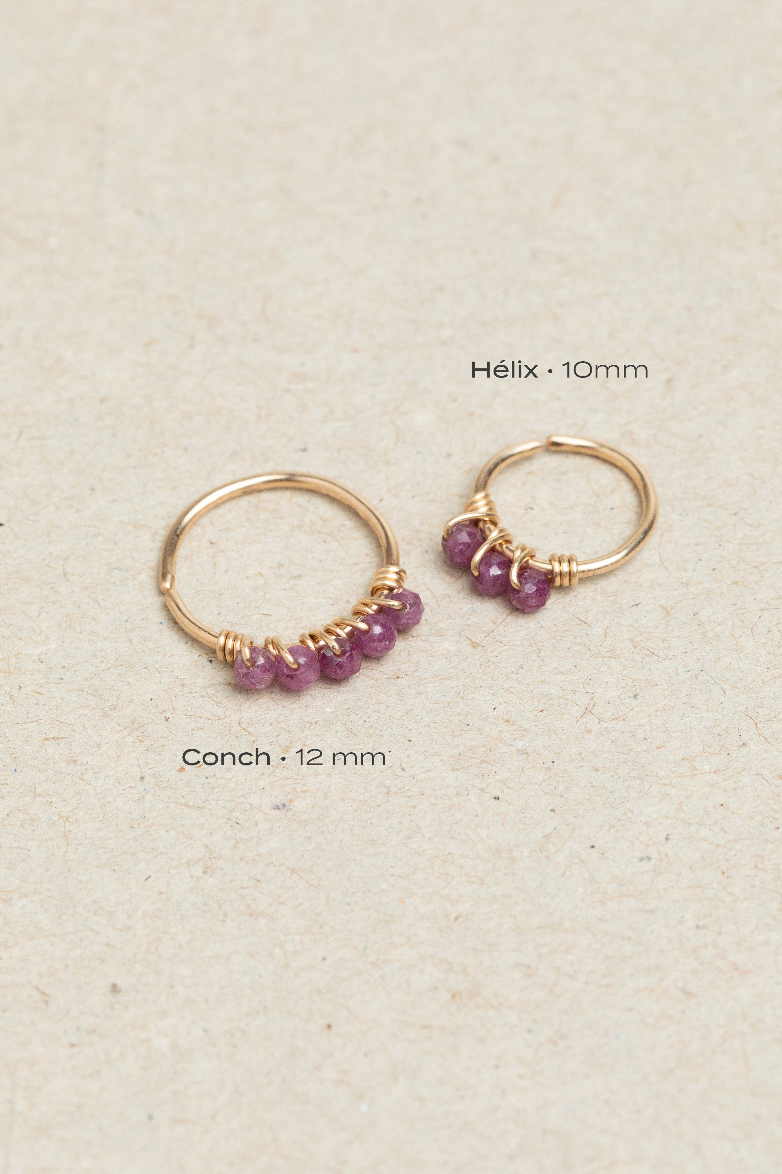 Piercing Diana - Rubis - Or 750‰