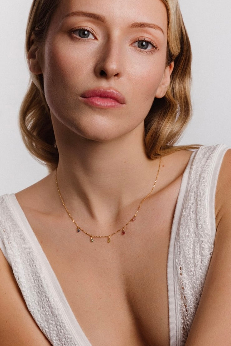 Collier Sofia - Or 750‰ - Saphir multicolore