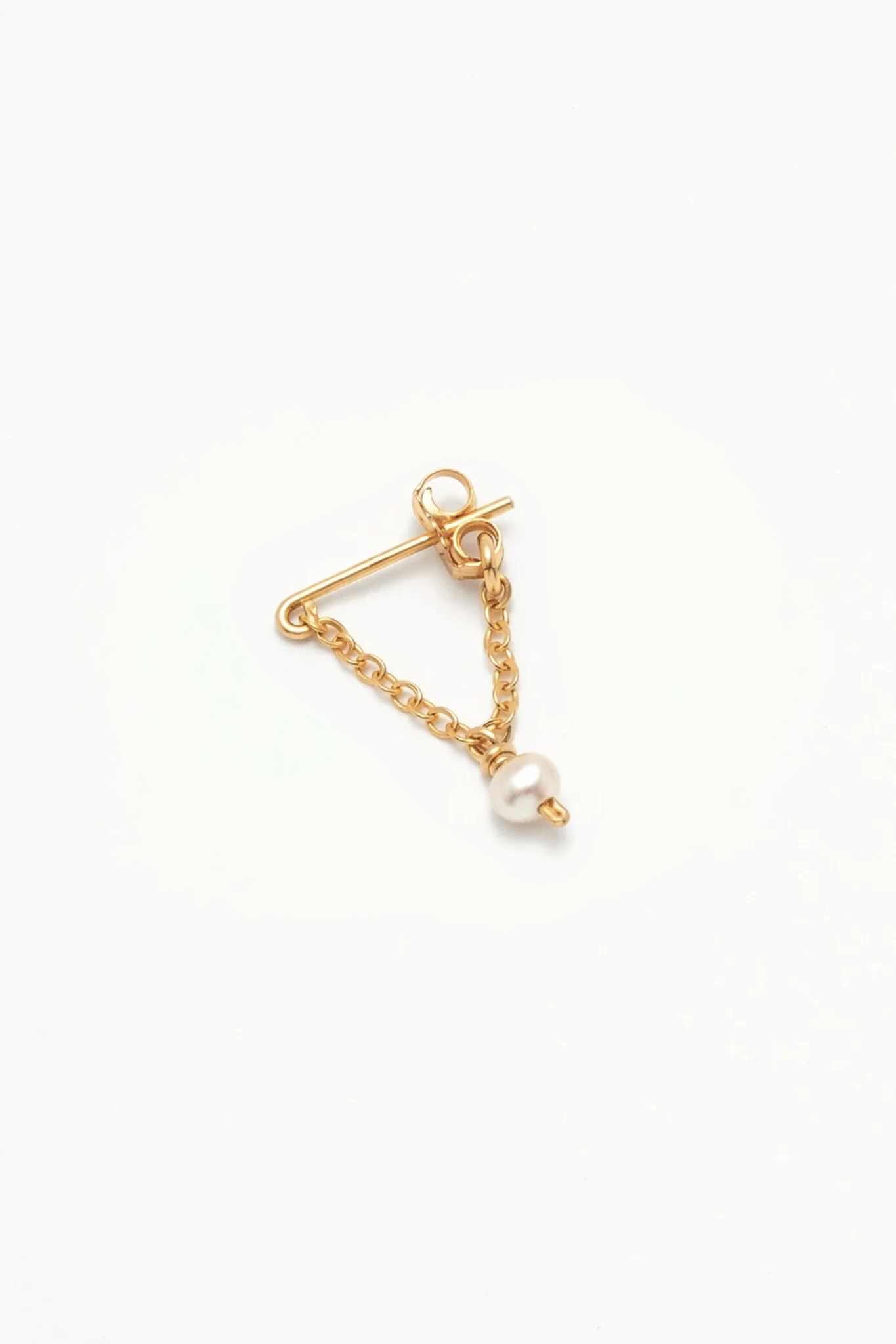 Chain earrings - Cultured pearls