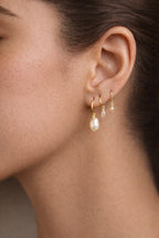 Mini creoles Enlacé - Cultured pearls