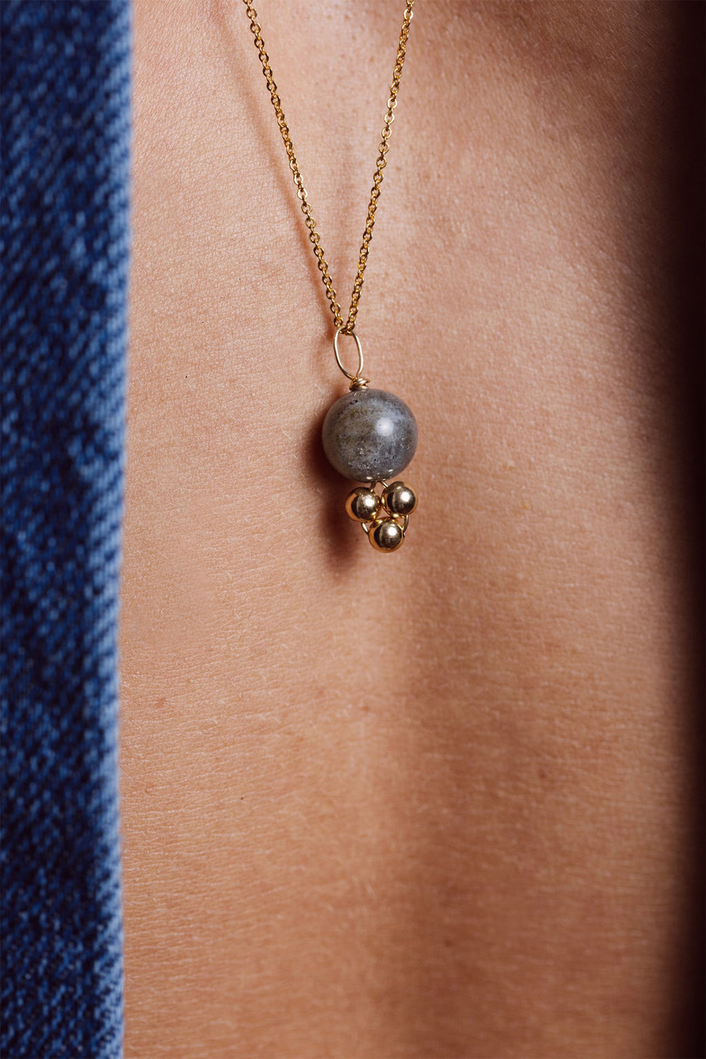 Grand Pendentif Gaïa - Labradorite