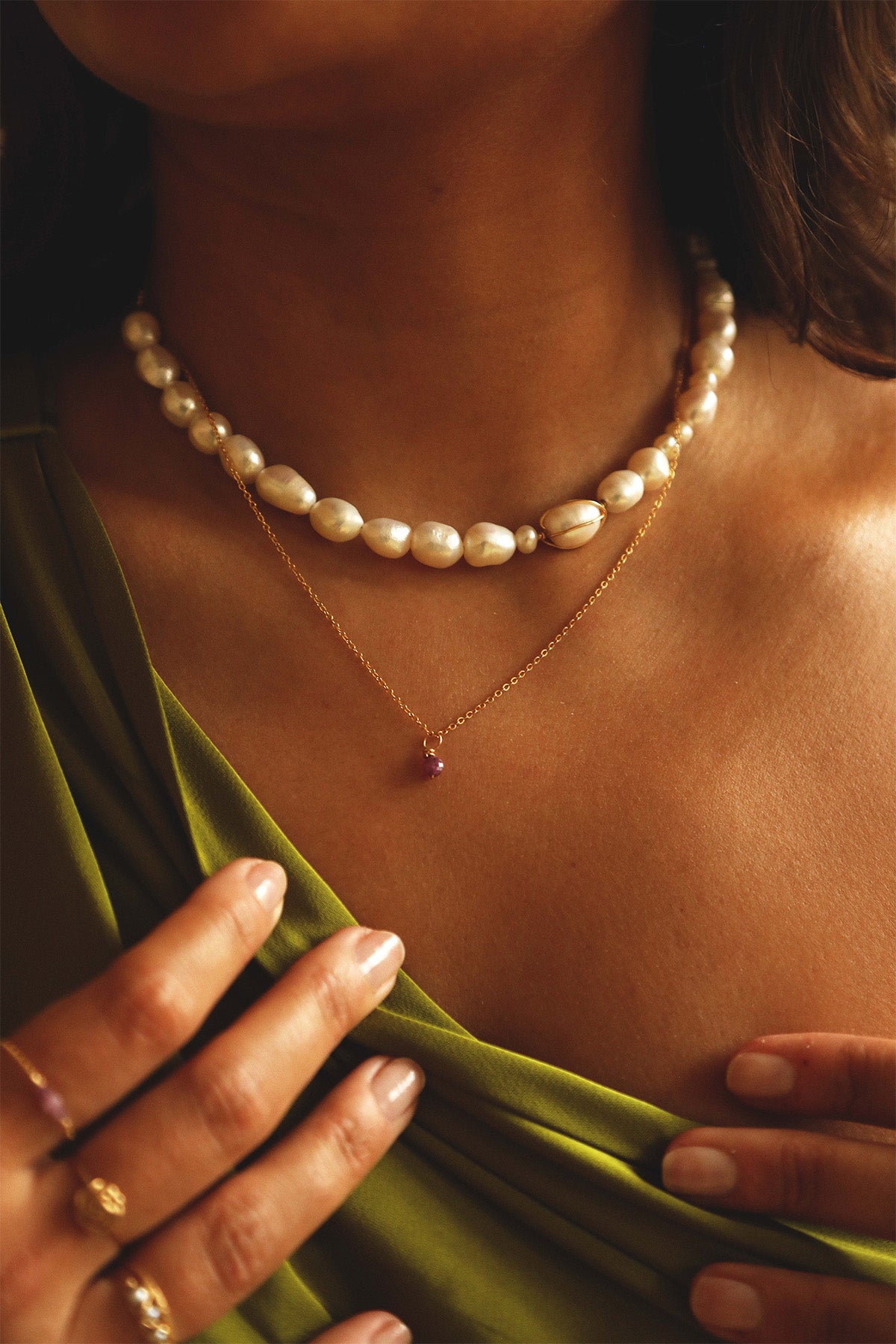 Entwined Pendant - Ruby