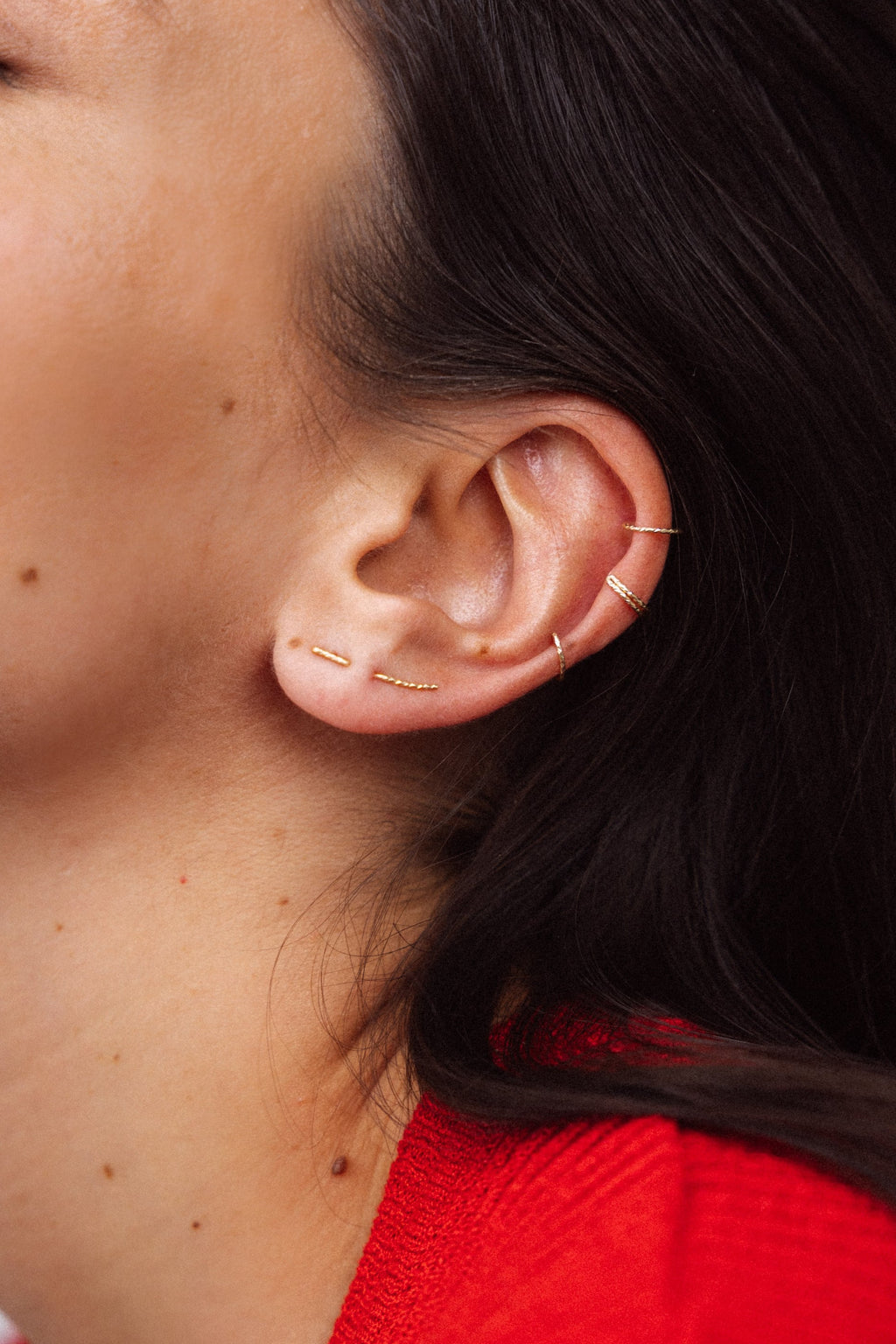 Faux piercing triple hélix - Eclat