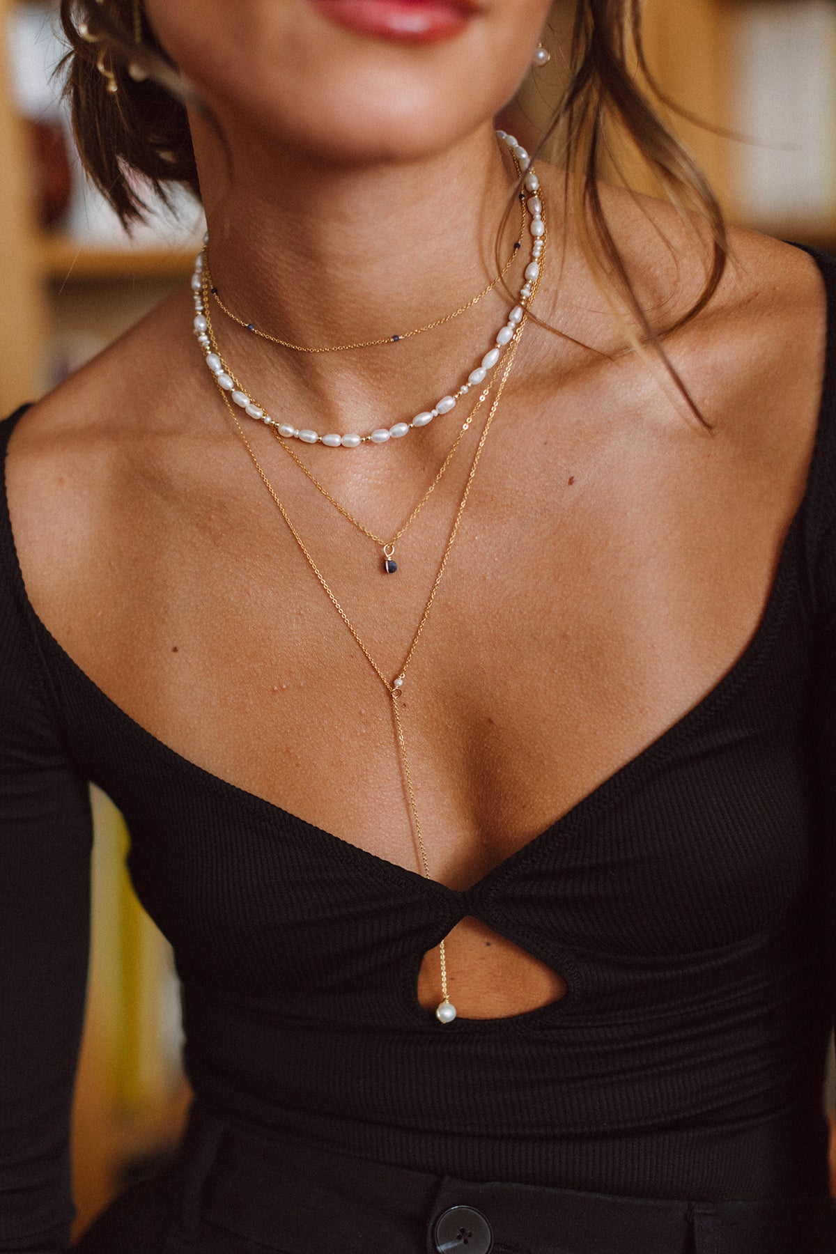 Necklace - Cultured pearls