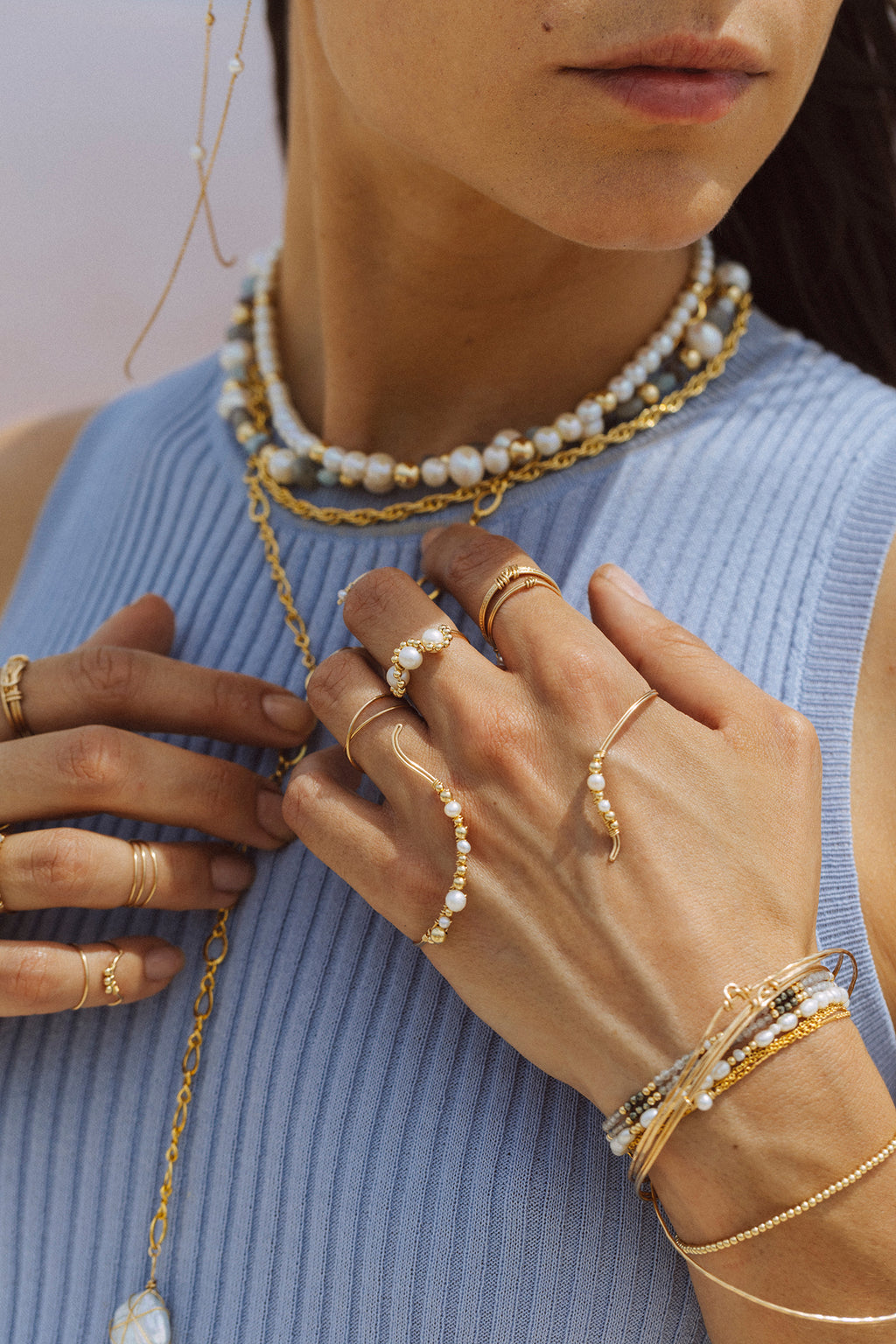 Soléa palm jewel - Cultured pearl