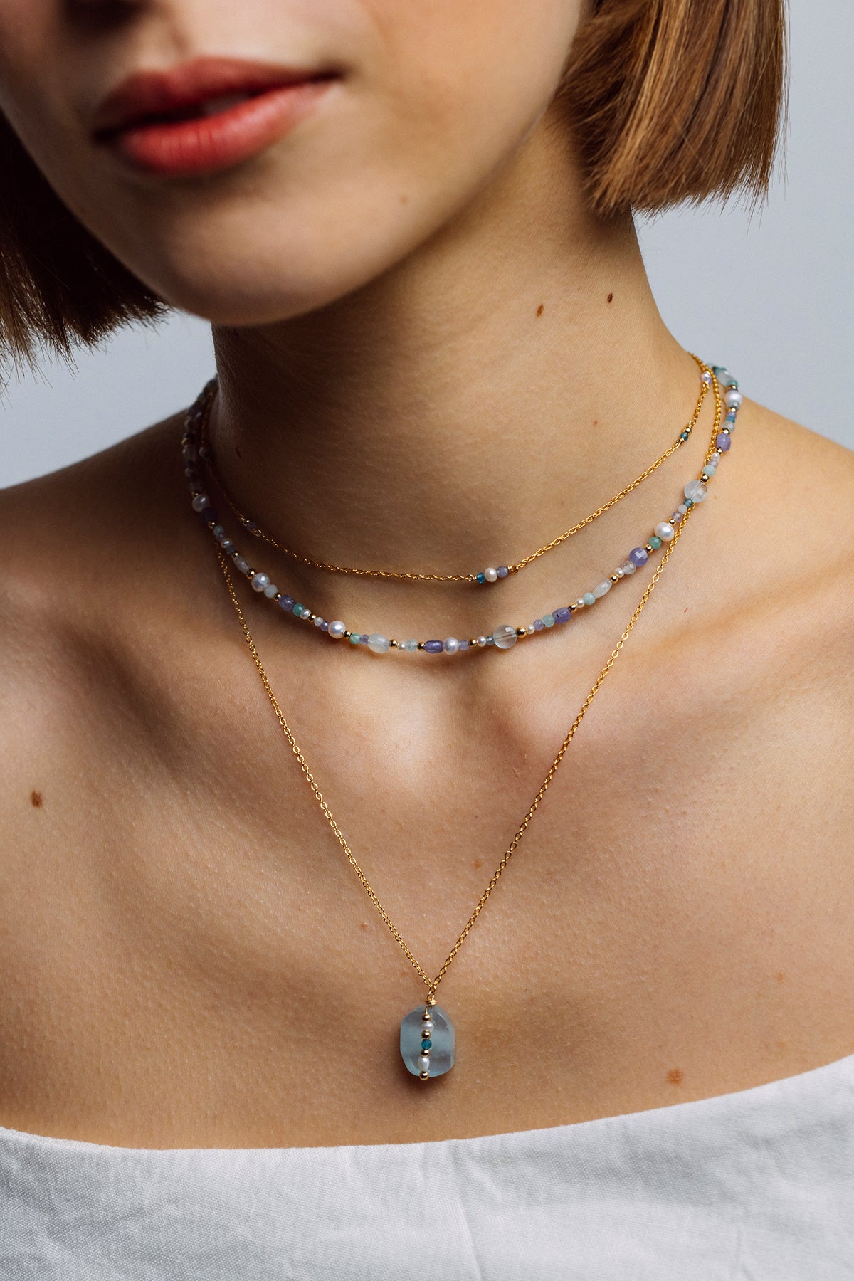 Collier Cauri - Aigue Marine