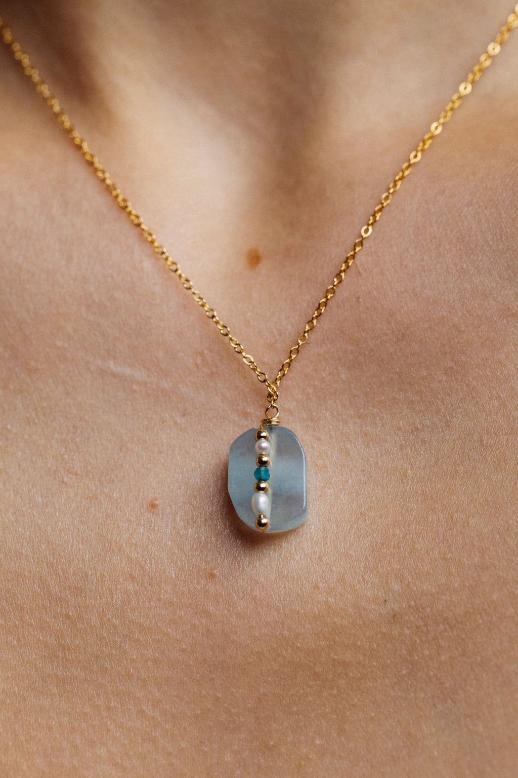 Collier Cauri - Aigue Marine