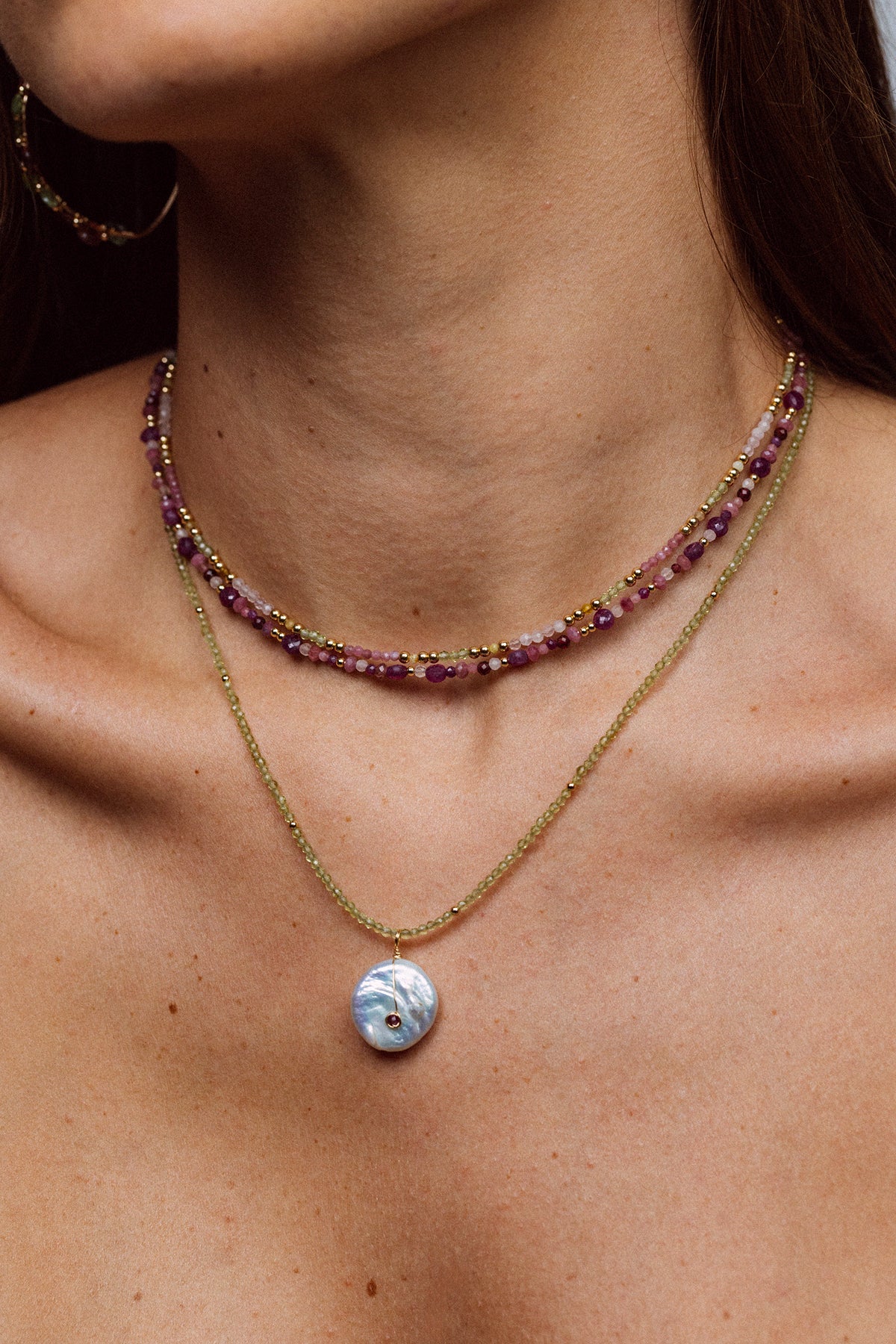 Mirée Pendant - Ruby