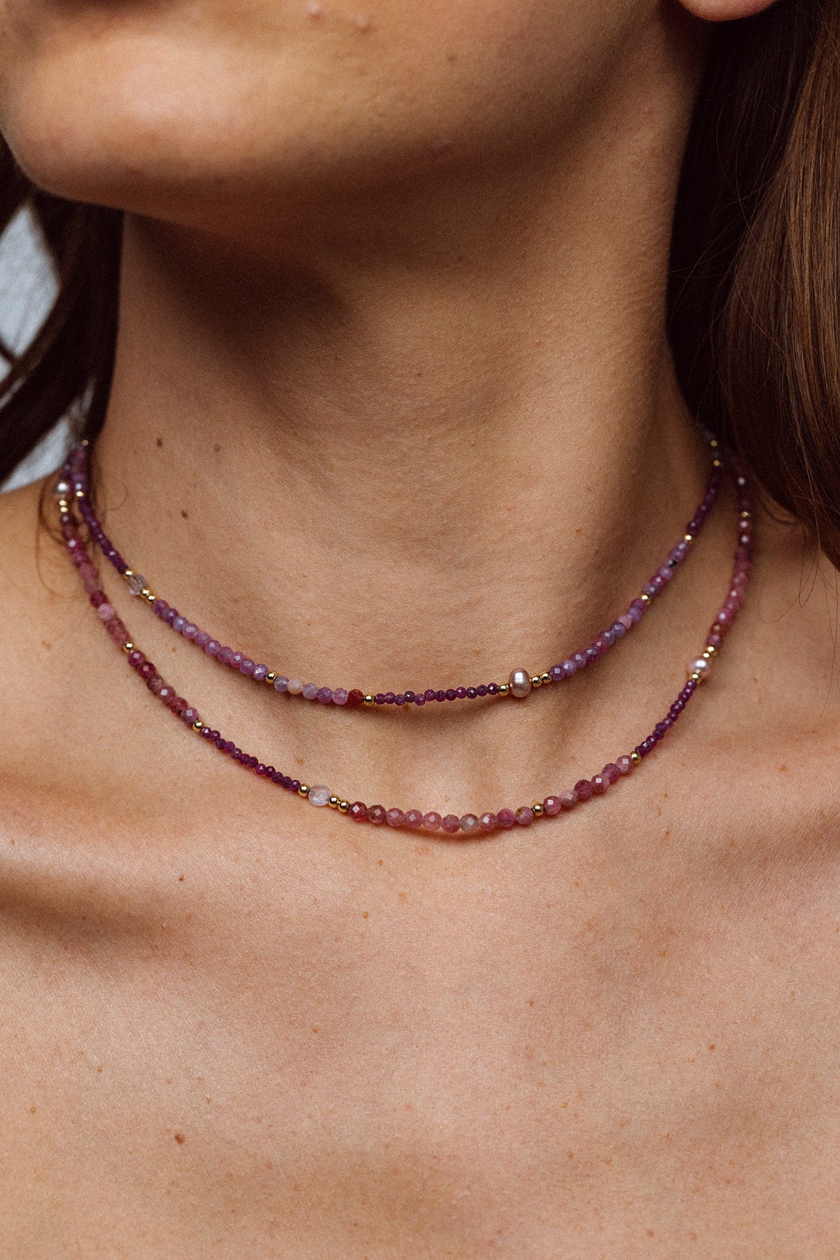 Collier Queen 80cm - Grenadine