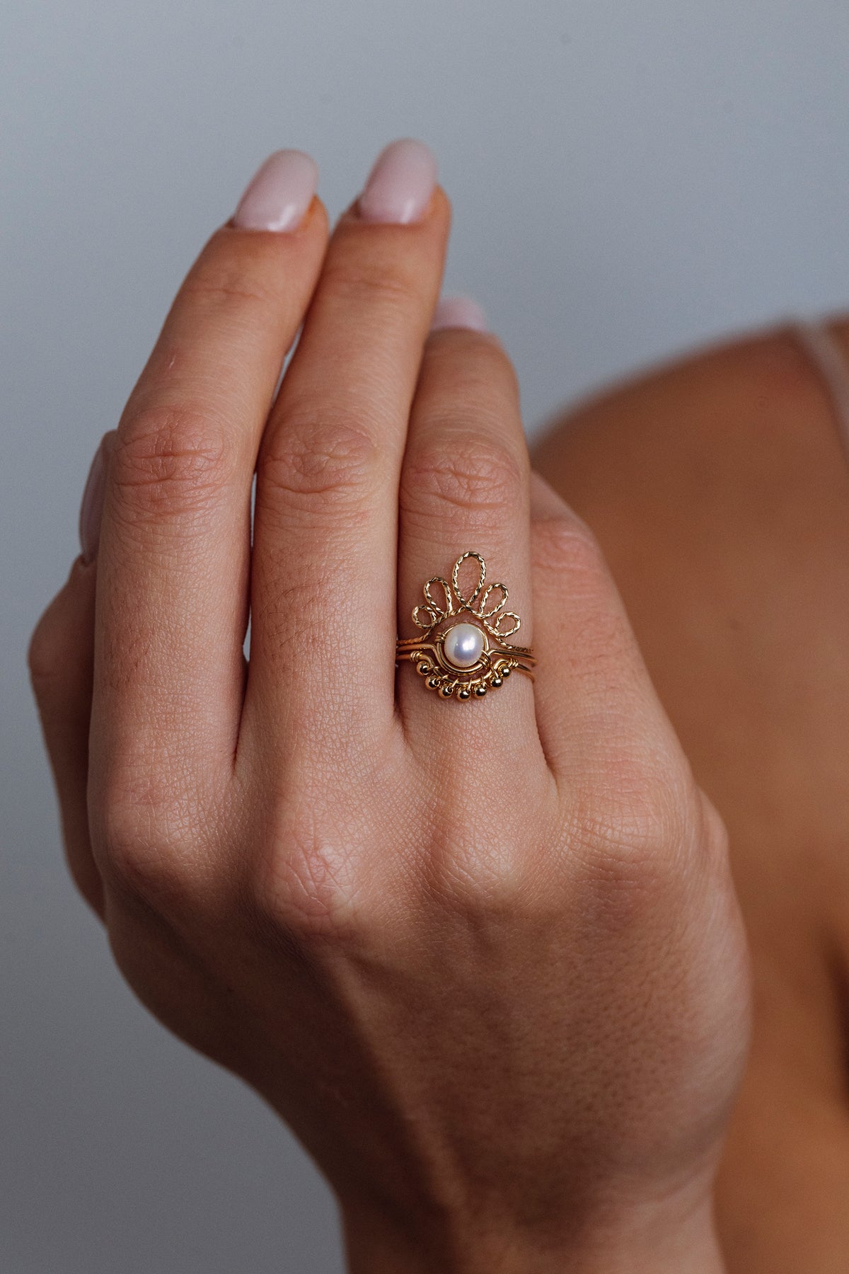 Sparkling Petal Ring