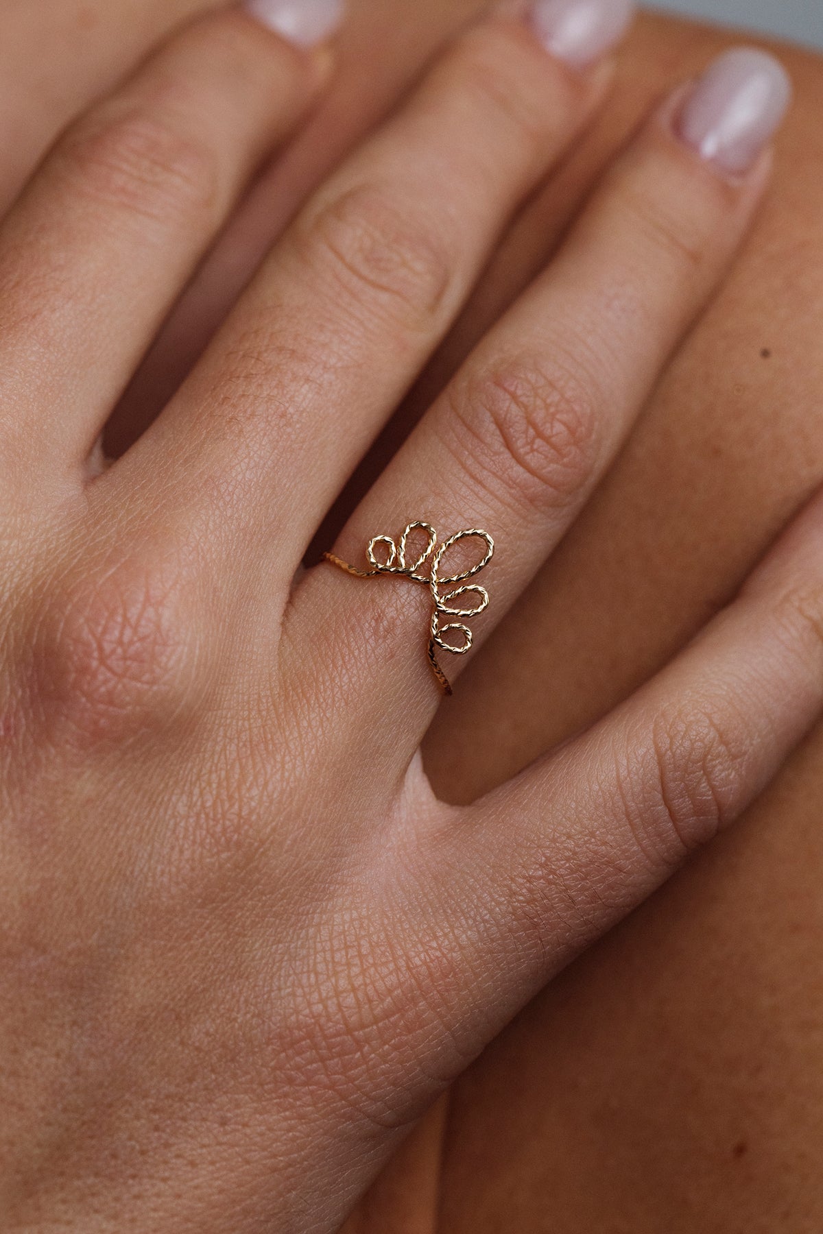 Sparkling Petal Ring