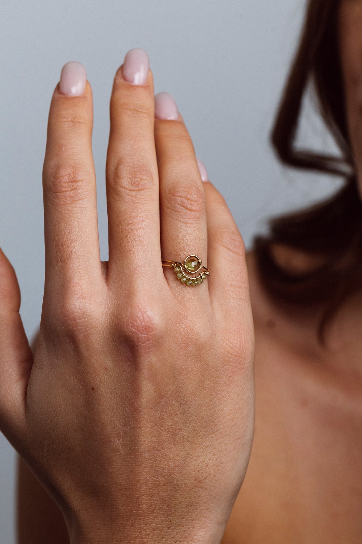 Swan Ring - Peridot