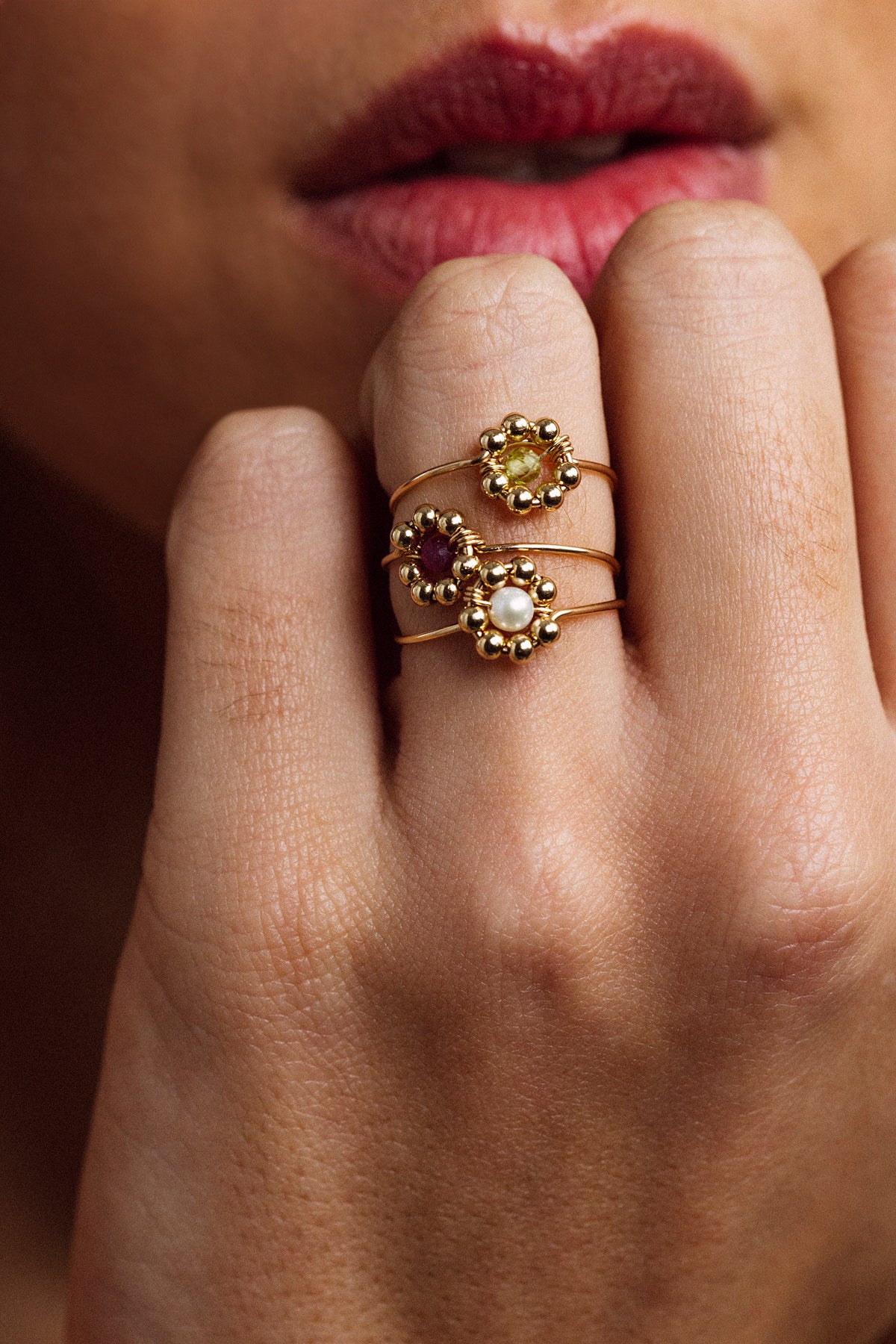 Daisy Ring - Cultured Pearl