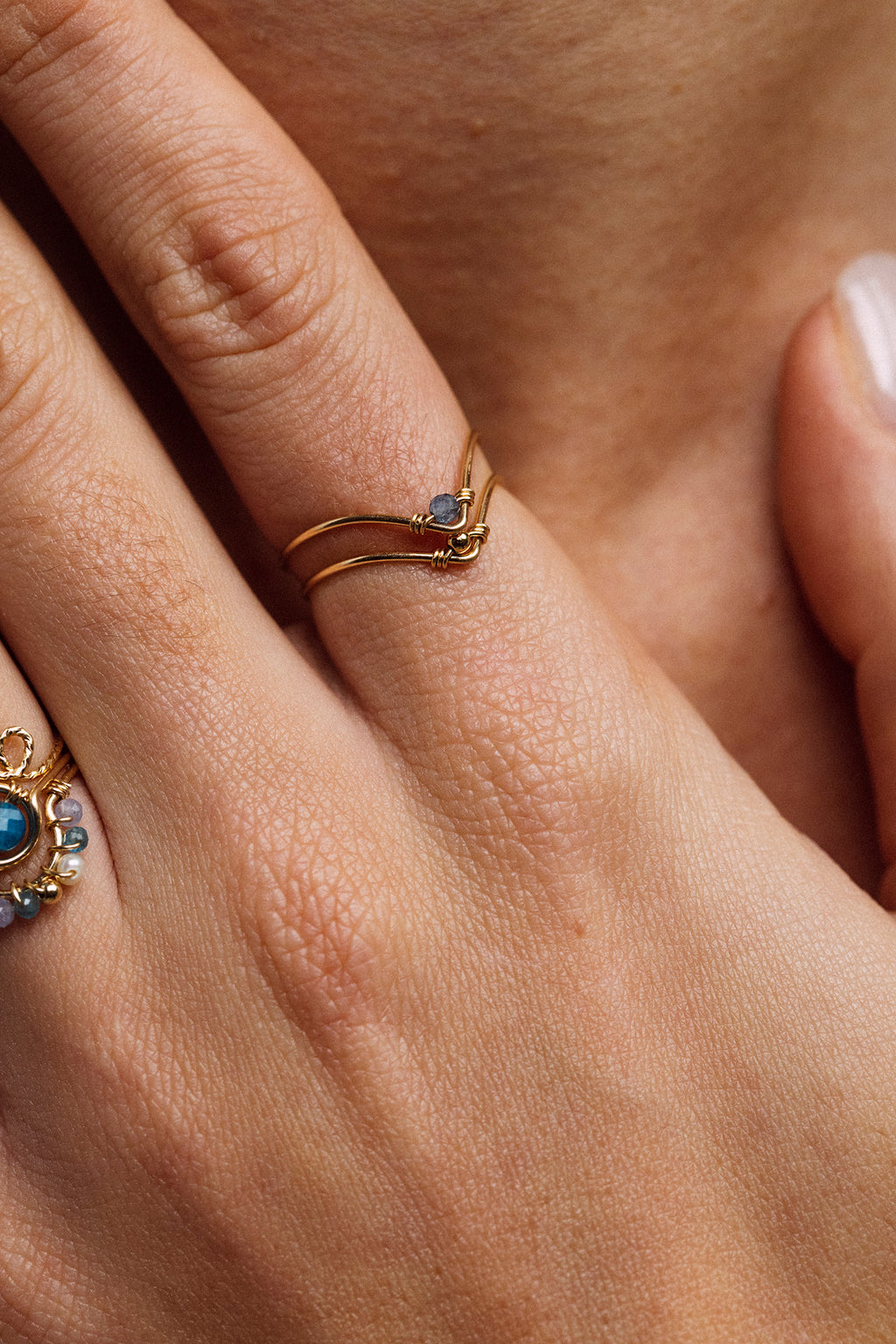 Chevron Ring - Sapphire