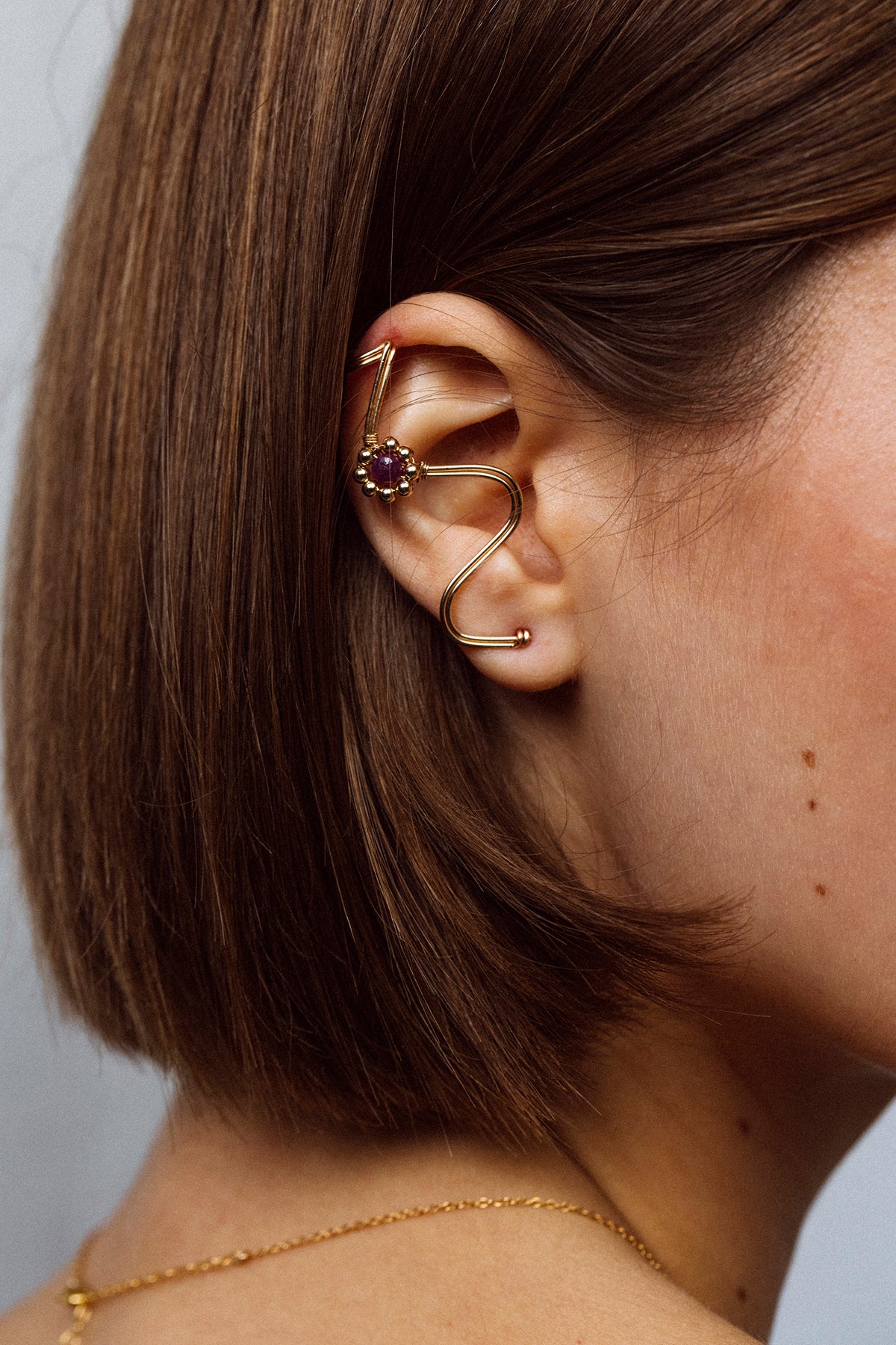 Bijou d'oreille Daisy - Rubis