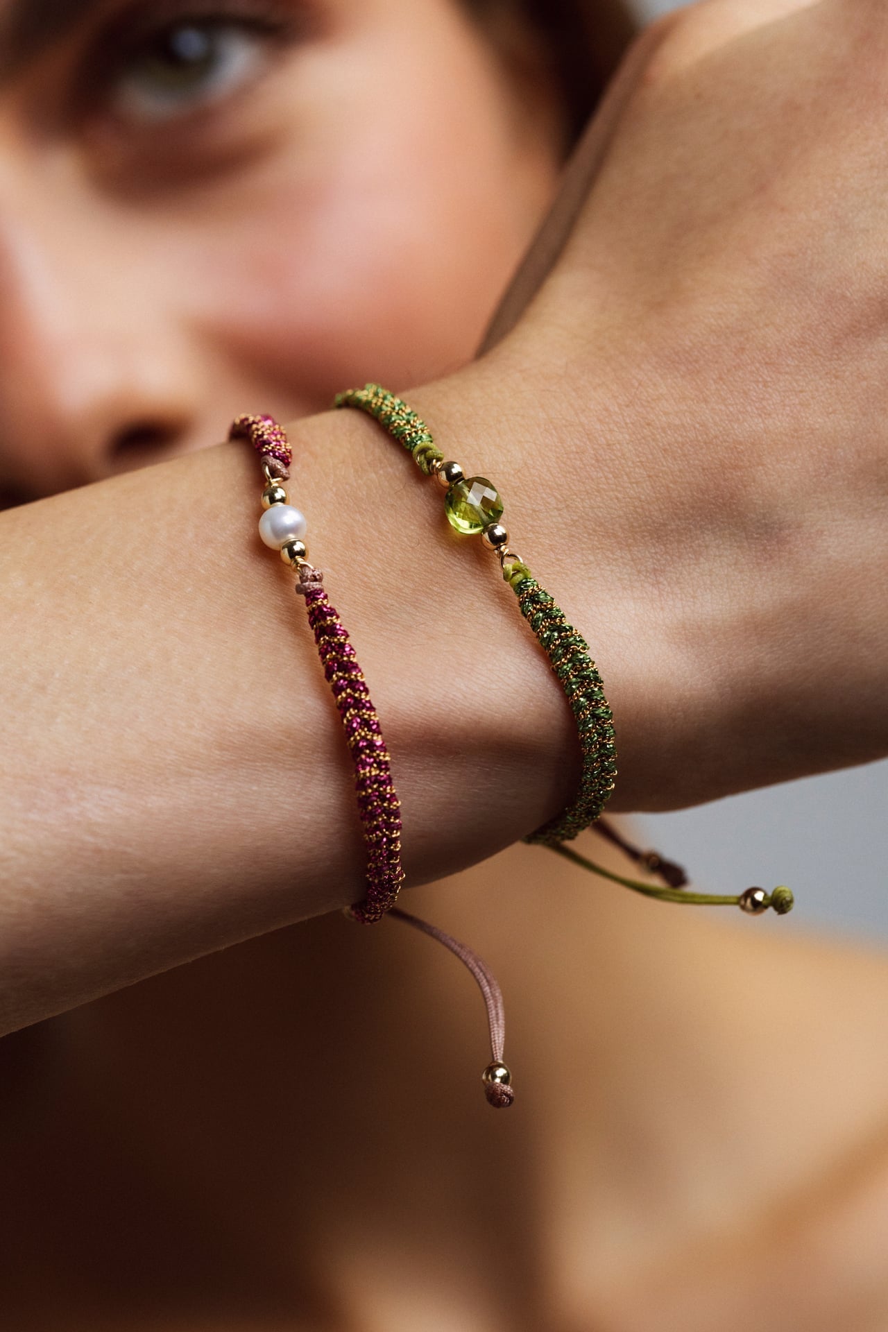 Vaiana cord bracelet - Peridot