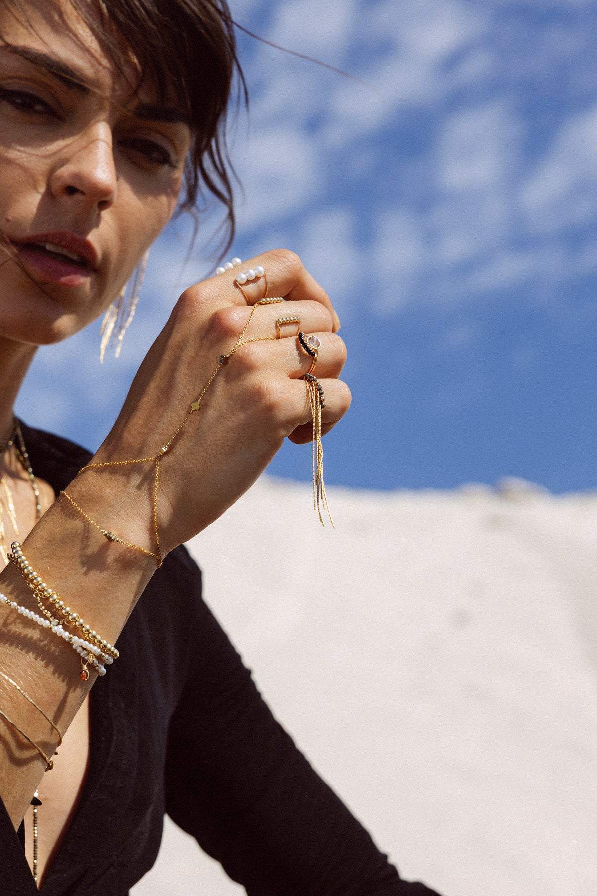 Amaya Hand Jewelry - Pyrite Clover