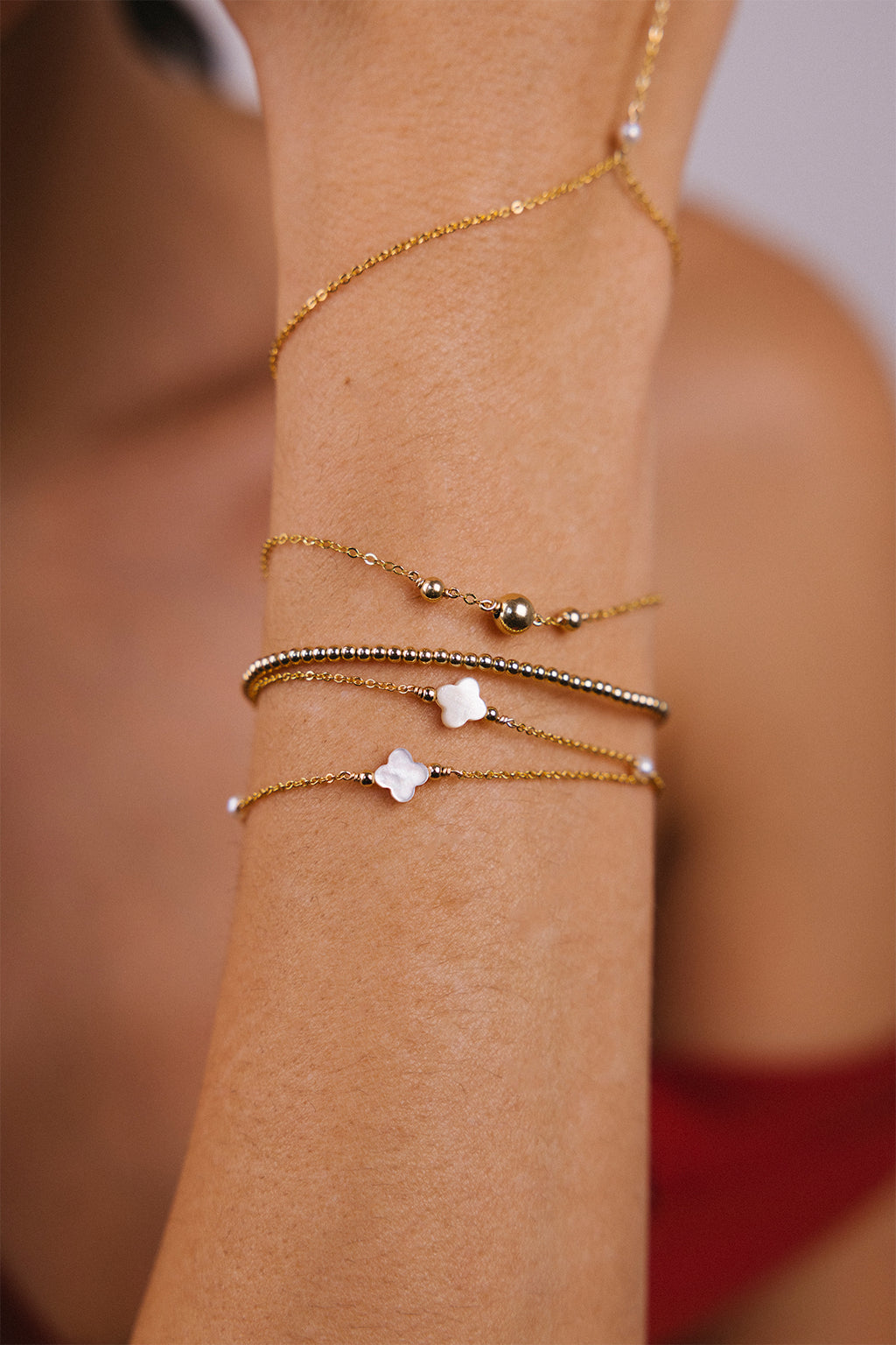 Bracelet-collier Swan - Nacre
