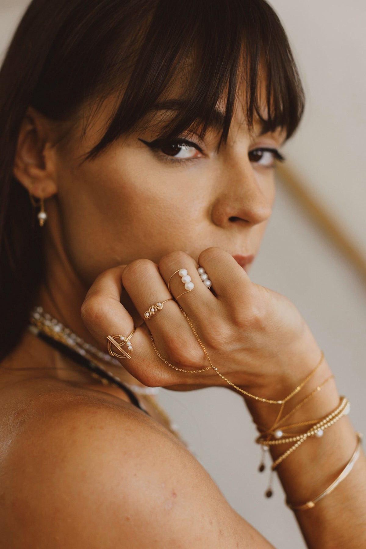 Grande Bague Sable - Perle de culture