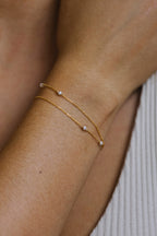 Satellite Necklace-Bracelet - Cultured pearls