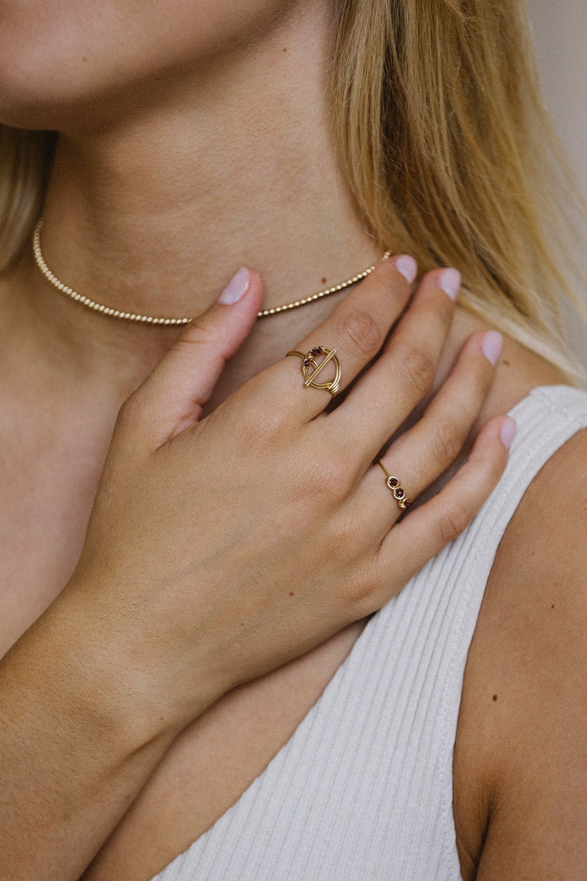 Bague Orée - Grenat