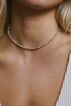 Rice Grain Necklace - Pink Cultured Pearl