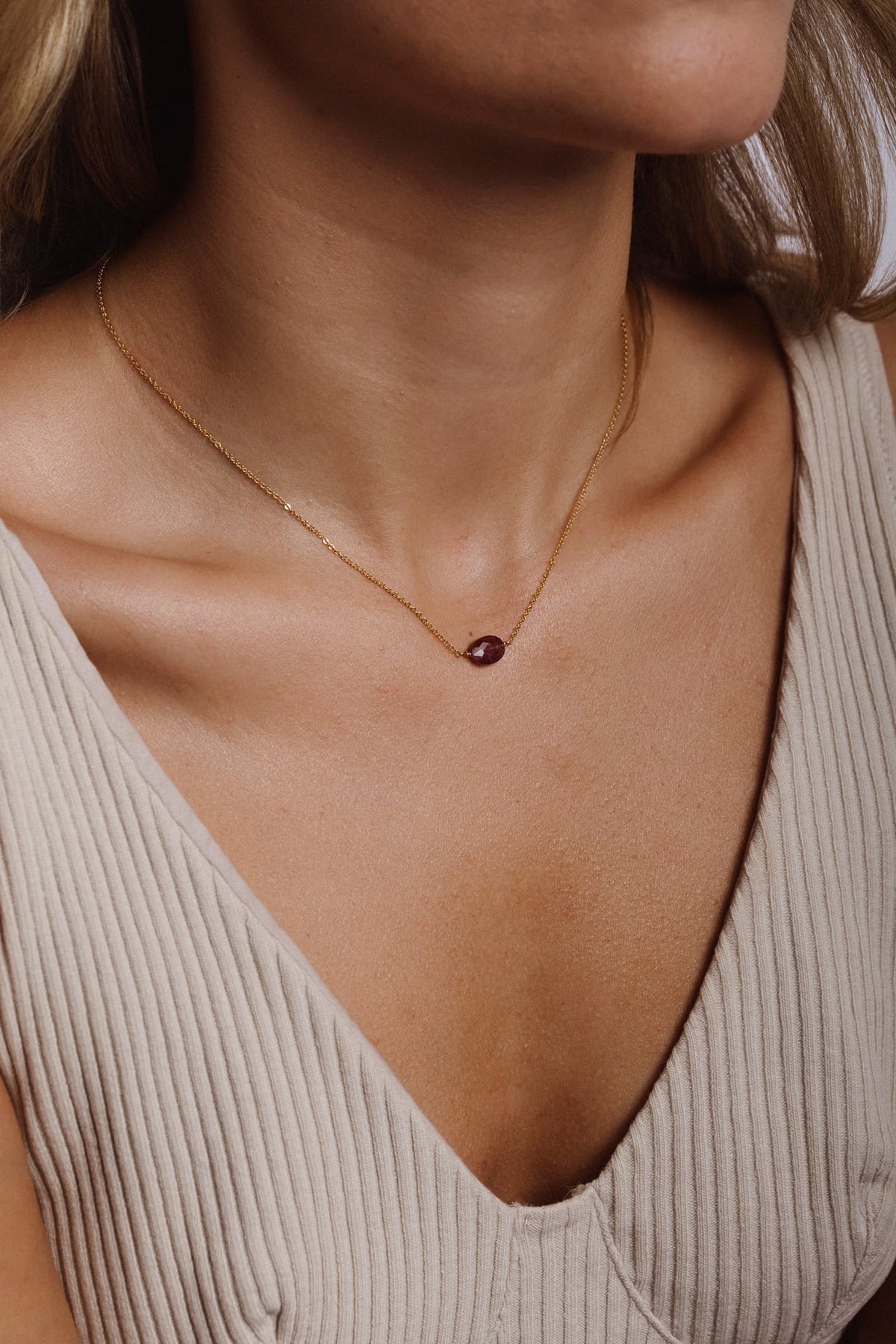 Collier Victoire - Quartz fraise rose
