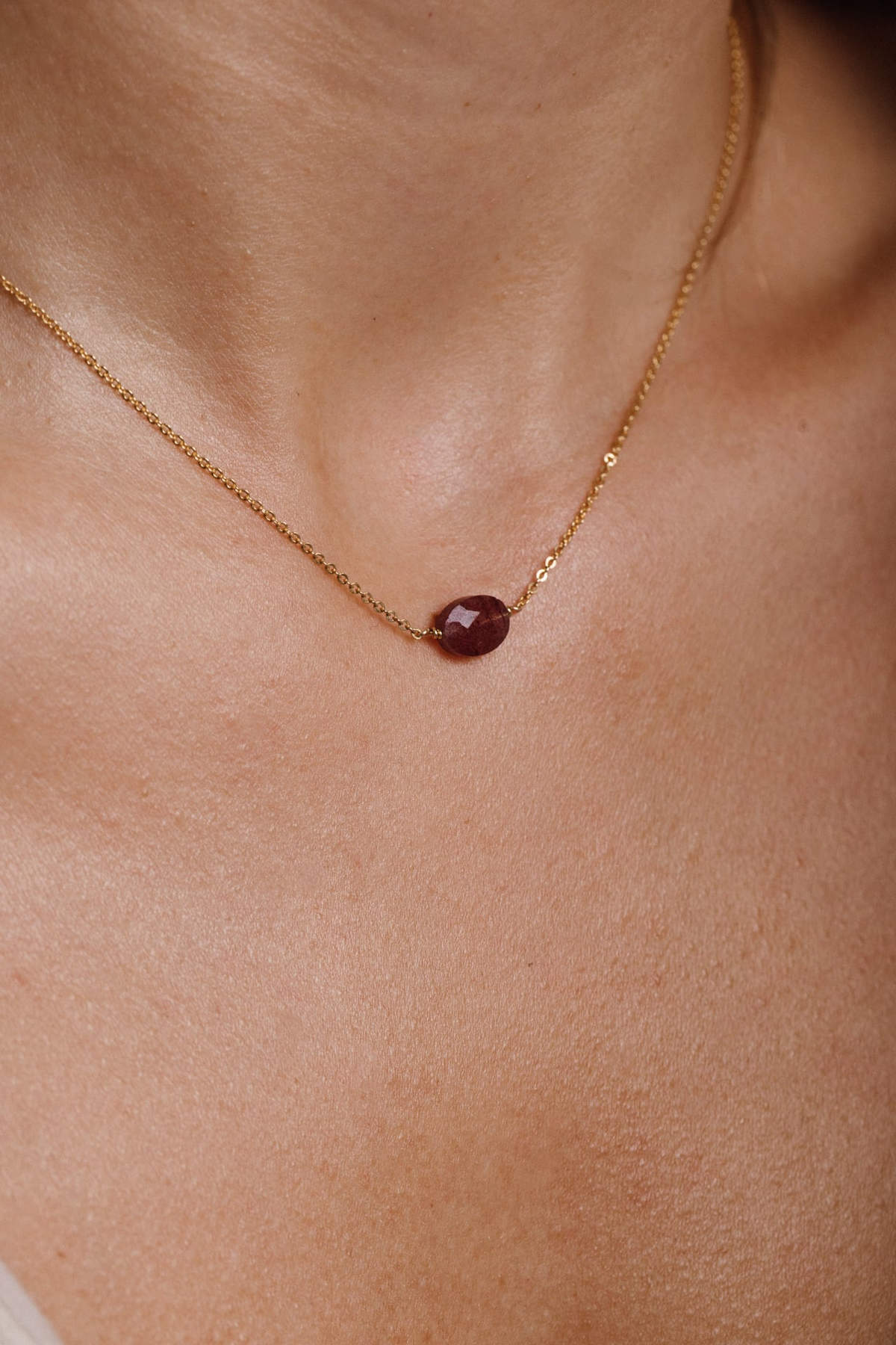 Collier Victoire - Quartz fraise rose