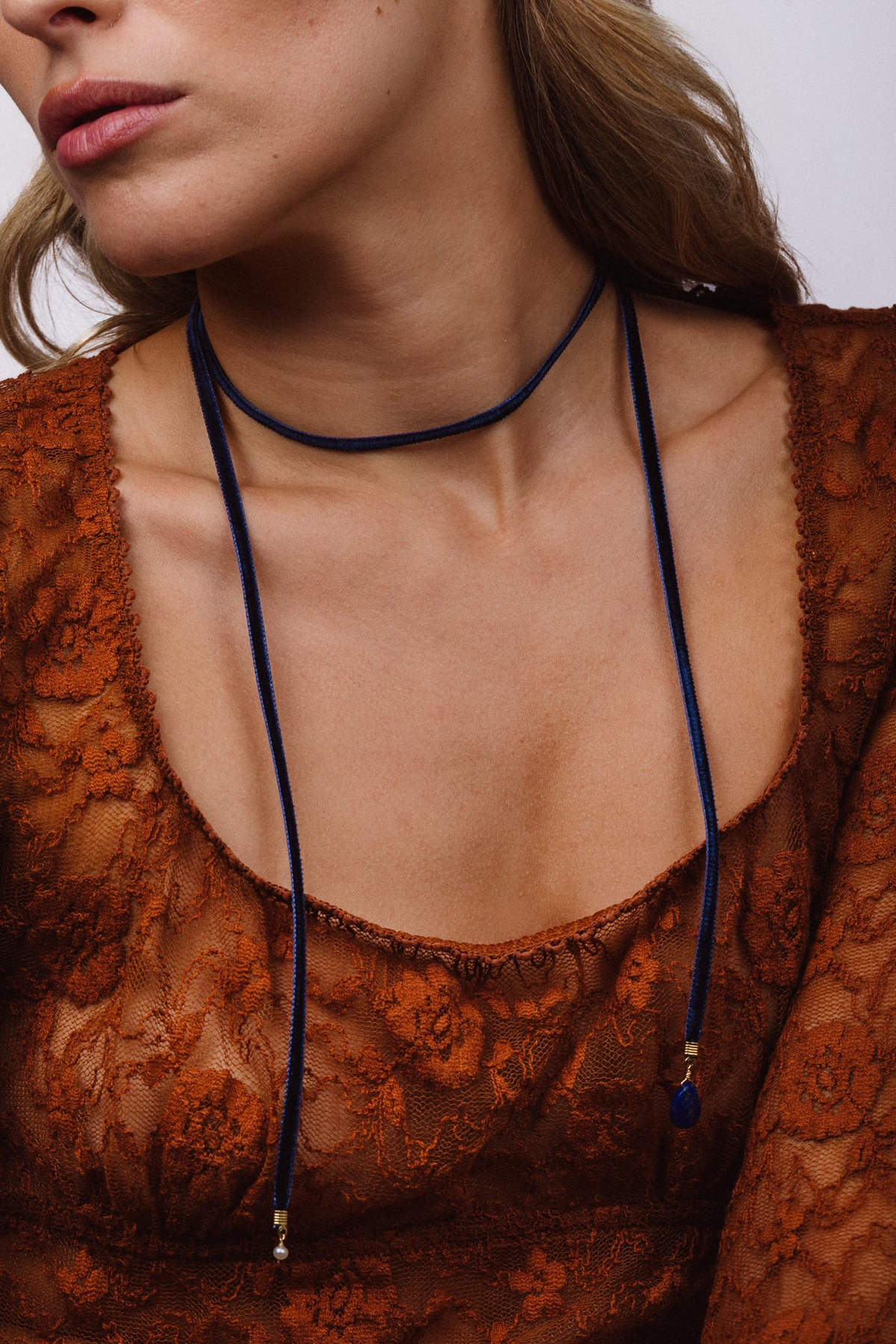 Collier Antoinette - Bleu foncé