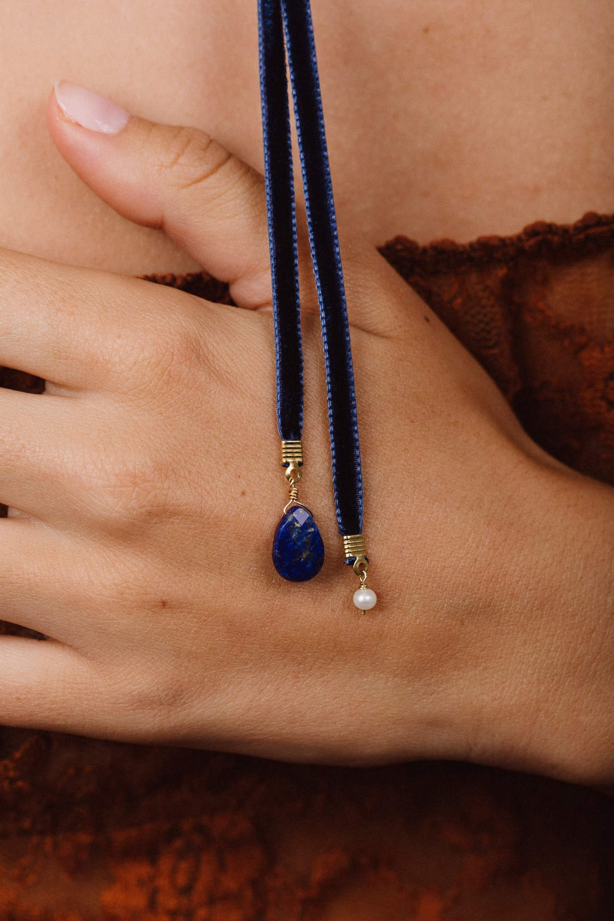 Collier Antoinette - Bleu foncé