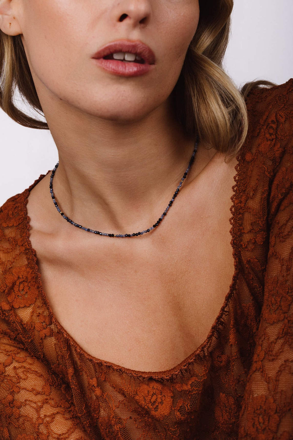 Collier Queen 40cm - Saphir