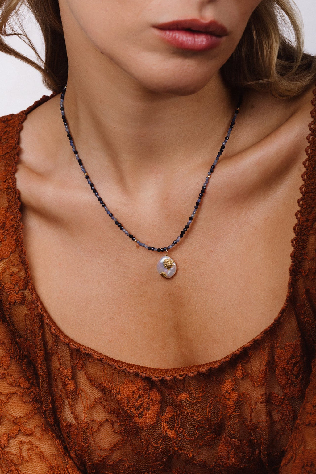 Collier Queen 40cm - Saphir