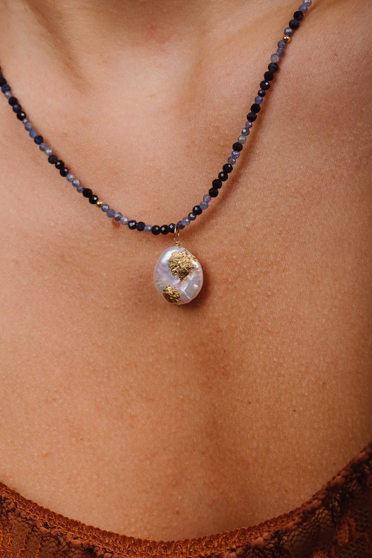Collier Queen 40cm - Saphir