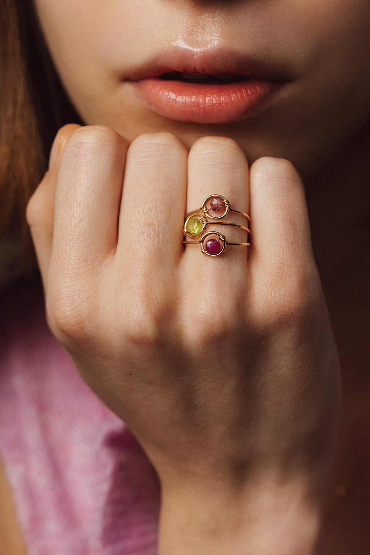Swan Ring - Peridot