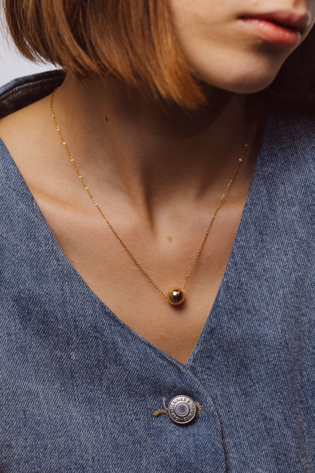 Collier long Stella - Or