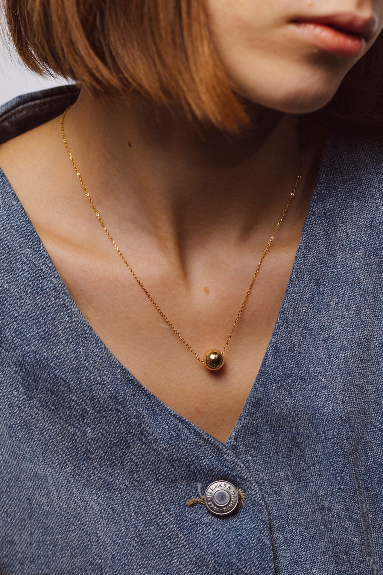 Collier long Stella - Or