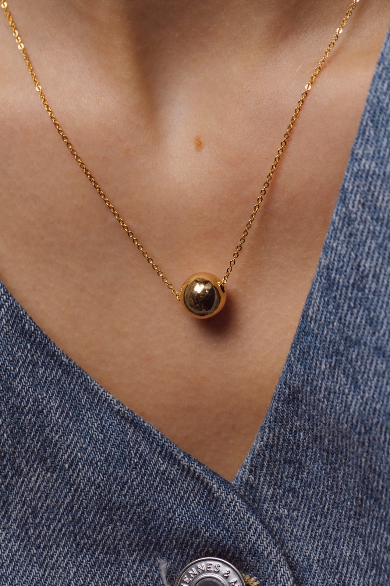 Collier long Stella - Or
